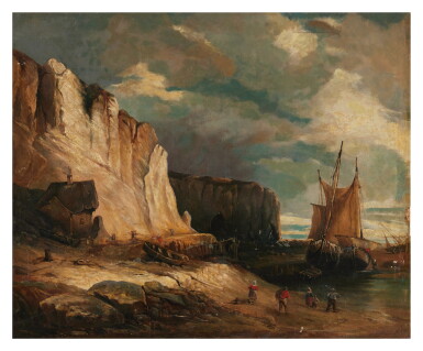View full screen - View 1 of Lot 359. Landscape vista of the white cliffs of Dover.