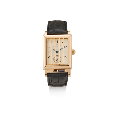 View full screen - View 1 of Lot 8274. VACHERON CONSTANTIN | JALOUSIE, REFERENCE 91002 A PINK GOLD WRISTWATCH WITH CONCEALED DIAL, CIRCA 1995.