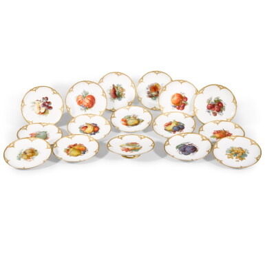 View full screen - View 1 of Lot 130. A Berlin (K.P.M.) part dessert service, early 20th century,.