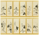 Ito Jakuchu (1716-1800), The Thirty-six Poetic Immortals (Sanjurokkasen zu), Edo period, late 18th century | 伊藤若冲 三十六歌仙図屏風 江戸時代中期 18世紀後期