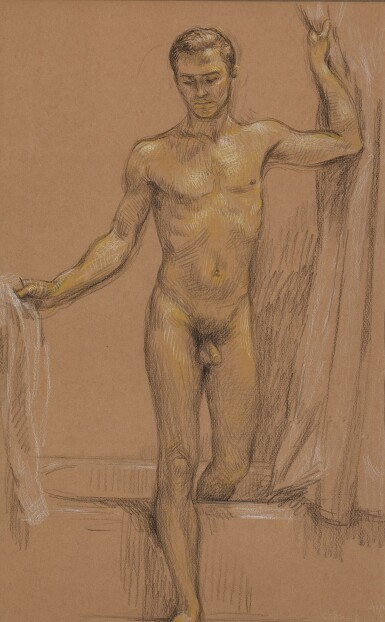 View full screen - View 1 of Lot 804. Nude in Front of Tub.