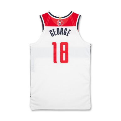 View full screen - View 1 of Lot 210. Kyshawn George ‘Canada Series' Washington Wizards 2024-2025 Game Worn Association Edition Jersey .