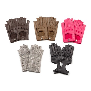 View full screen - View 1 of Lot 38. Causse, Set of five pairs of lambskin gloves, circa 2000.