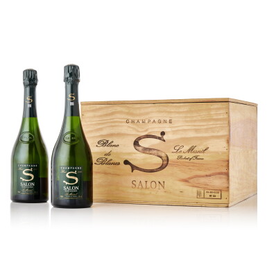 View full screen - View 1 of Lot 7622. Salon Le Mesnil, Blanc de Blancs 1996 (2 BT).