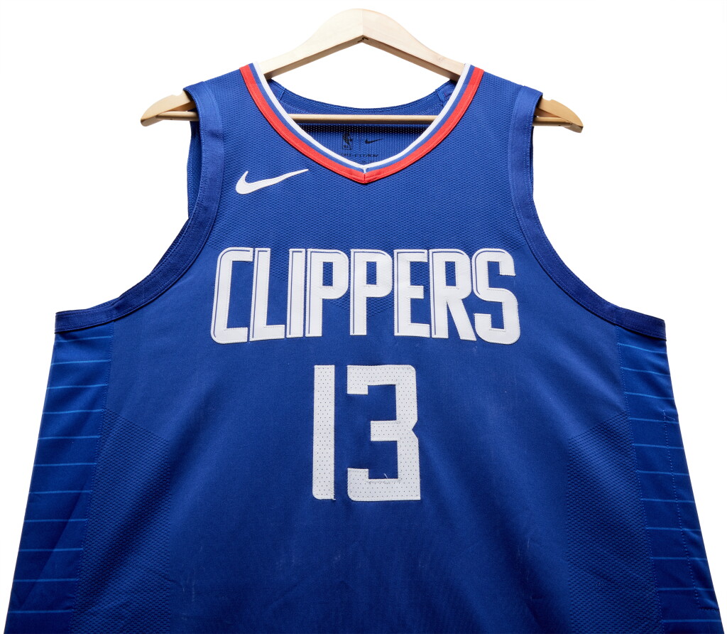 View full screen - View 1 of Lot 165. Paul George Los Angeles Clippers 2023-2024 Kia NBA Tip-Off Game Worn Icon Edition Jersey .