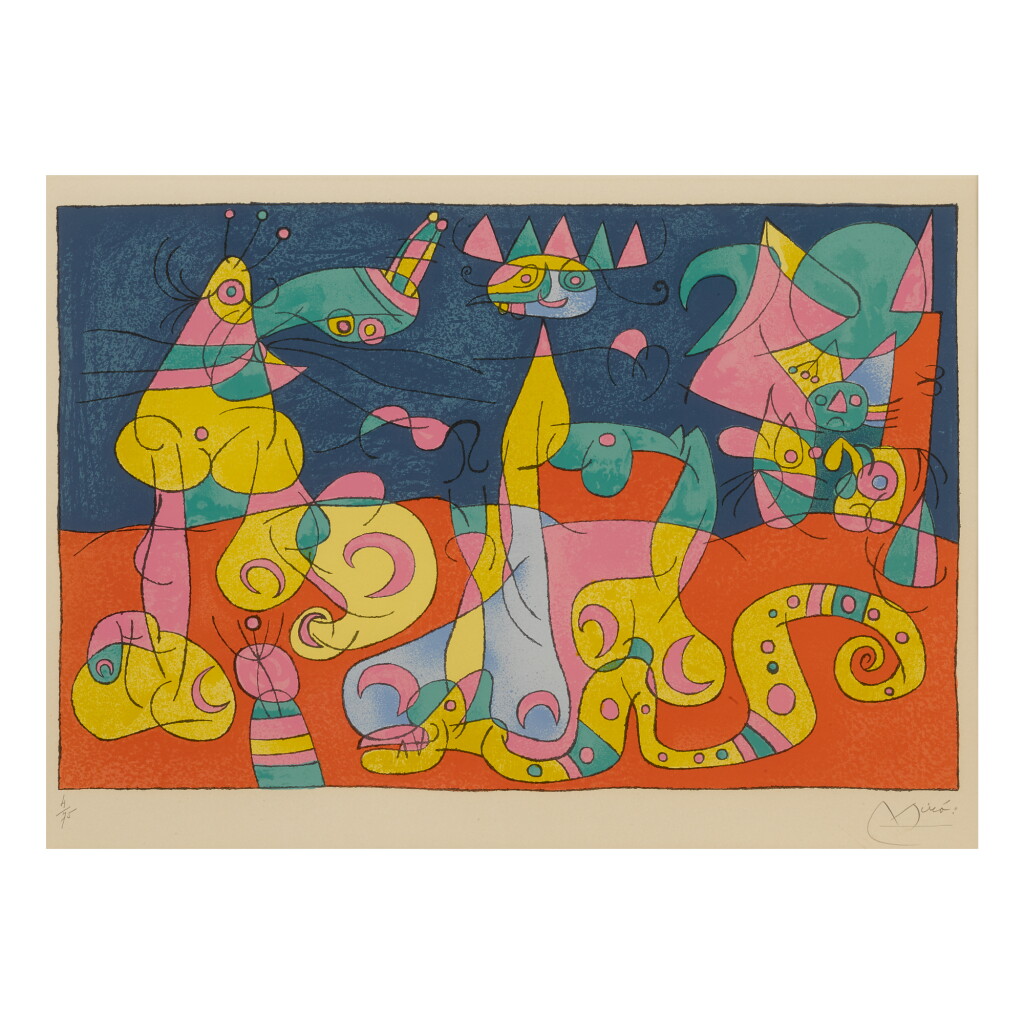 View full screen - View 1 of Lot 122. JOAN MIRÓ | SUITES POUR UBU ROI: PLATE IV (M. 395; SEE C. BKS. 108).