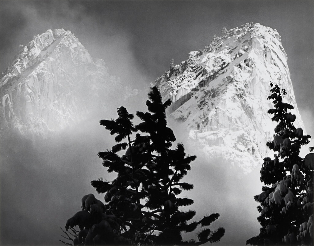 View full screen - View 1 of Lot 114. ‘Eagle Peak and Middle Brother, Winter, Yosemite National Park, California’.