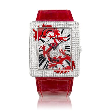 View full screen - View 1 of Lot 8628. Infinity Dragon, Reference 3740 QZ R AL | A stainless steel and diamond-set wristwatch with depiction of a dragon, Circa 2011 | Infinity Dragon 型號3740 QZ R AL | 精鋼鑲鑽石腕錶,備龍紋圖案,約2011年製.