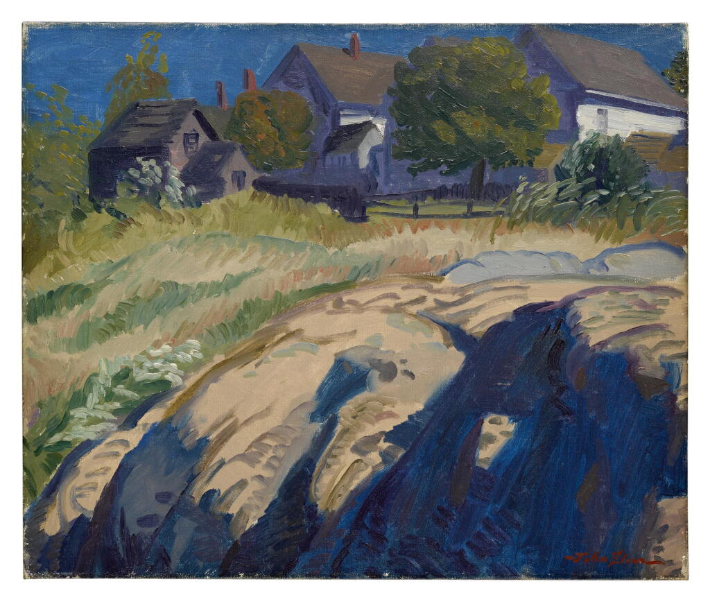View full screen - View 1 of Lot 22. JOHN SLOAN | SUN AND SHADOW IN ROCKS.