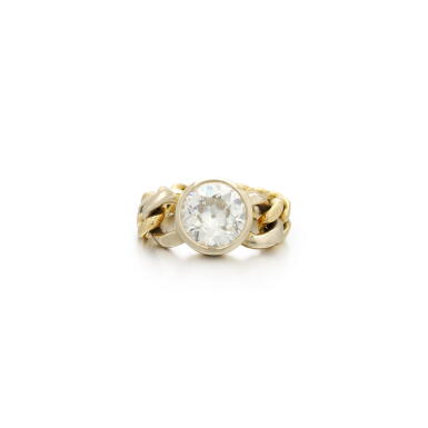 View full screen - View 1 of Lot 99. Diamond ring (Anello in diamanti).
