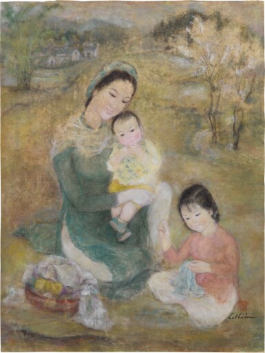 View full screen - View 1 of Lot 1038. Le Thi Luu 樂氏琉 | Woman and Children 聖母與聖子.
