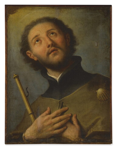 View full screen - View 1 of Lot 52. STEFANO TOFANELLI | HEAD OF A PILGRIM SAINT.