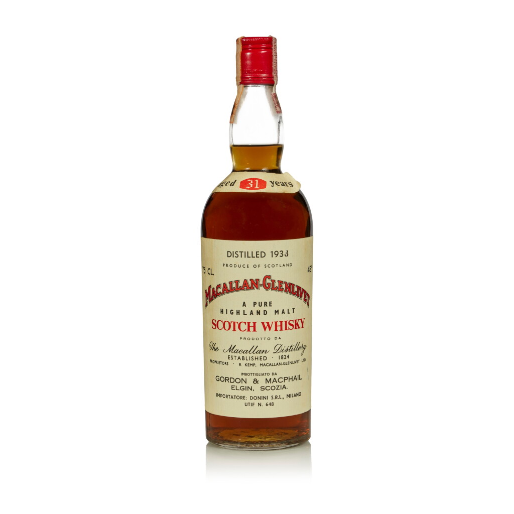 View full screen - View 1 of Lot 45. Macallan Glenlivet Gordon & MacPhail 31 Year Old 43.0 abv 1938 (1 BT 75cl).