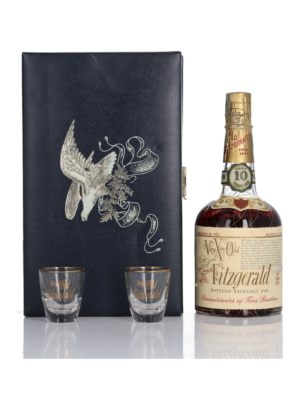 View full screen - View 1 of Lot 247. Very Xtra Old Fitzgerald 10 Year Old 100 Proof 1957 (1 Bottle 4/5 Quart).