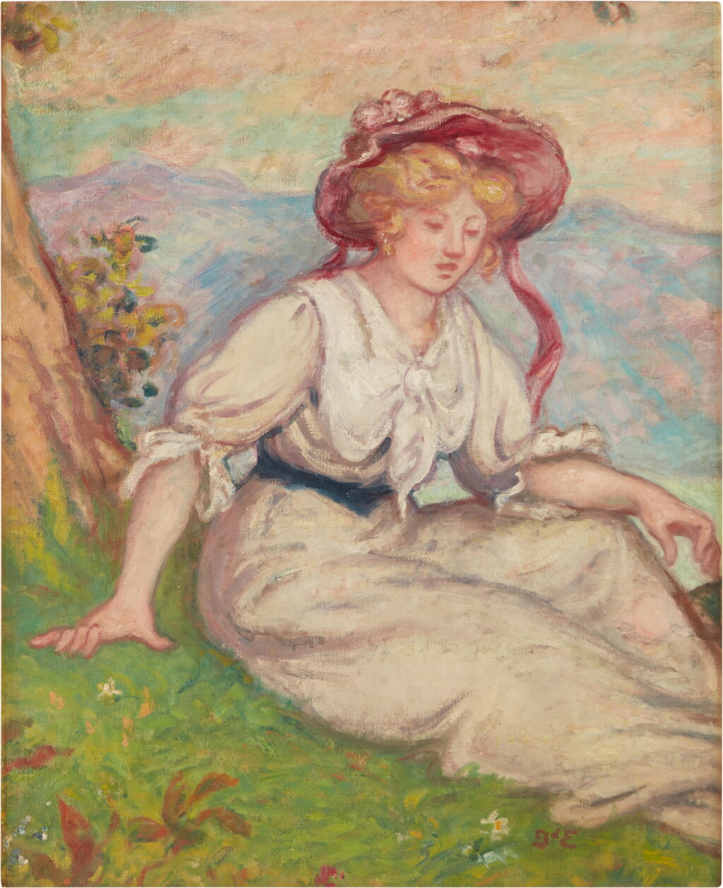 View full screen - View 1 of Lot 844. La Capeline, portrait de jeune fille .