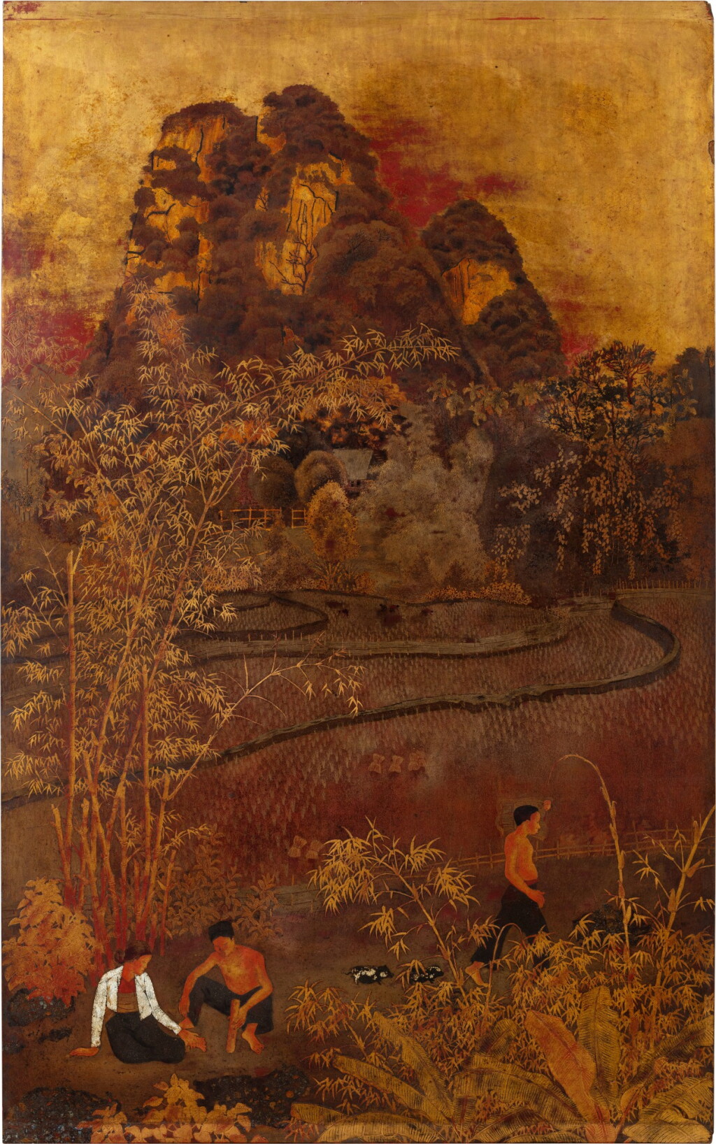 View full screen - View 1 of Lot 4. The Hanoi College of Fine Arts (1925-1945), Landscape in Northern Vietnam | 河內美術學院 (1925-1945), 越北風景.