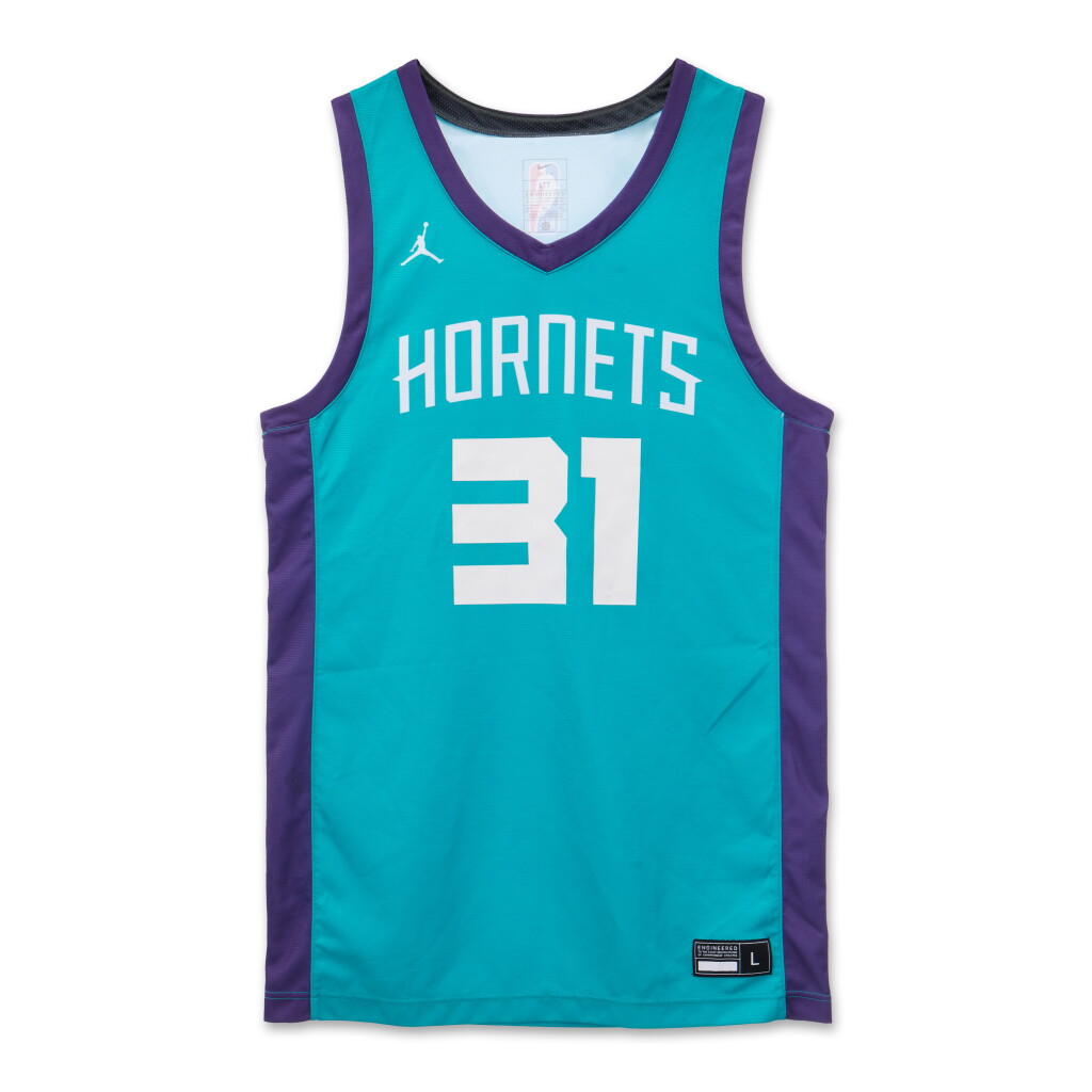 View full screen - View 1 of Lot 8. Tidjane Salaun Charlotte Hornets 2024 NBA Summer League Game Worn Jersey | Double-Double.