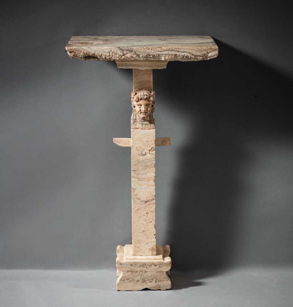 View full screen - View 1 of Lot 10. A Roman Stone Table (Monopodium), circa 1st Century A.D..