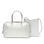 Metallic Silver Chevre Plume and matching Pouch Palladium Hardware, 2005