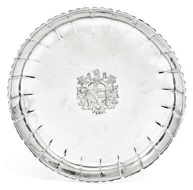 View full screen - View 1 of Lot 116. A GEORGE II SILVER STRAWBERRY DISH, ELIZABETH BUTEUX, LONDON, 1731.