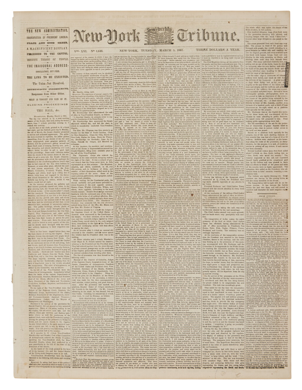View full screen - View 1 of Lot 1145. Lincoln, Abraham | "and the war came. …".