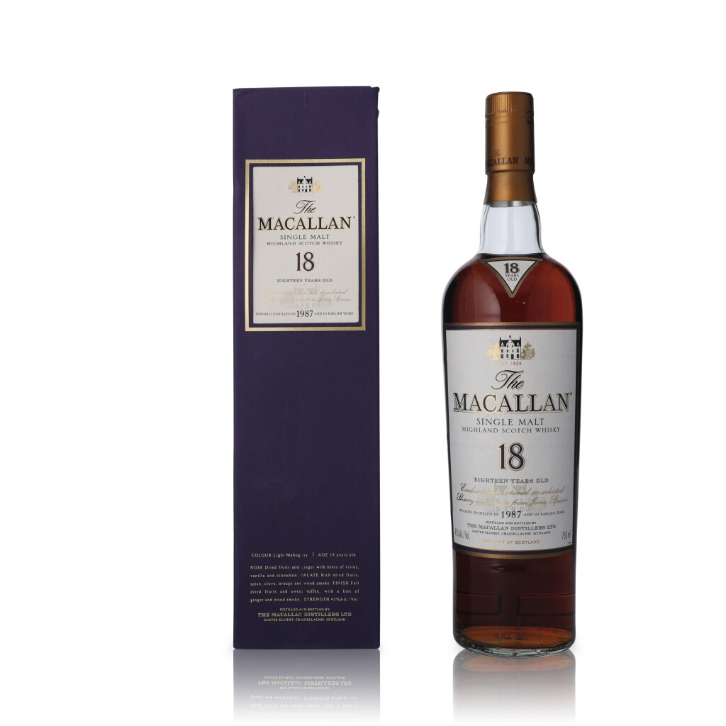 View full screen - View 1 of Lot 22. The Macallan 18 Year Old 43.0 abv 1987 (1 BT75).