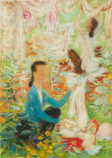 View full screen - View 1 of Lot 36. Le Pho 黎譜 | Les lavandieres 洗衣女工.