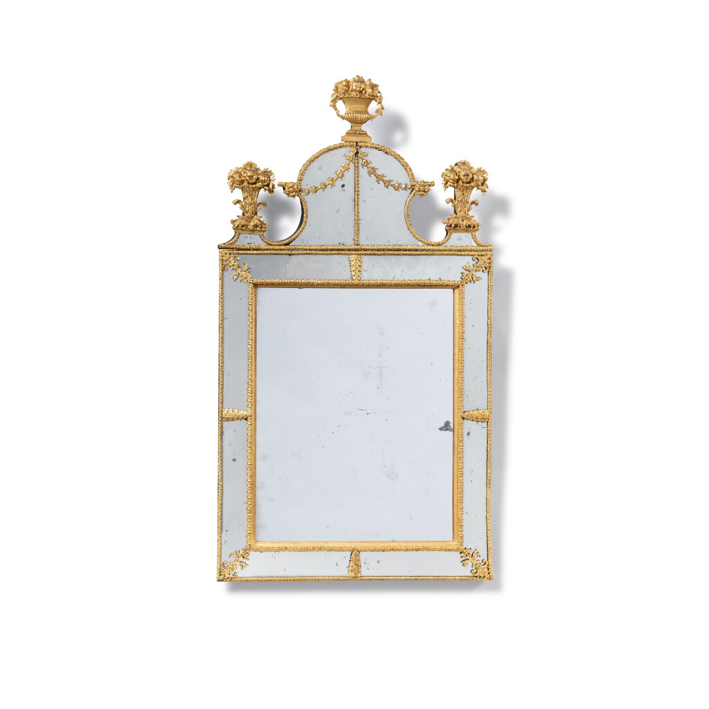 View full screen - View 1 of Lot 264. A Swedish gilt-lead mirror à parecloses, in the taste of Burchard Precht, 19th century.