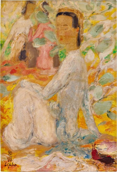 View full screen - View 1 of Lot 709. Le Pho 黎譜 | Dans le jardin 花園中.