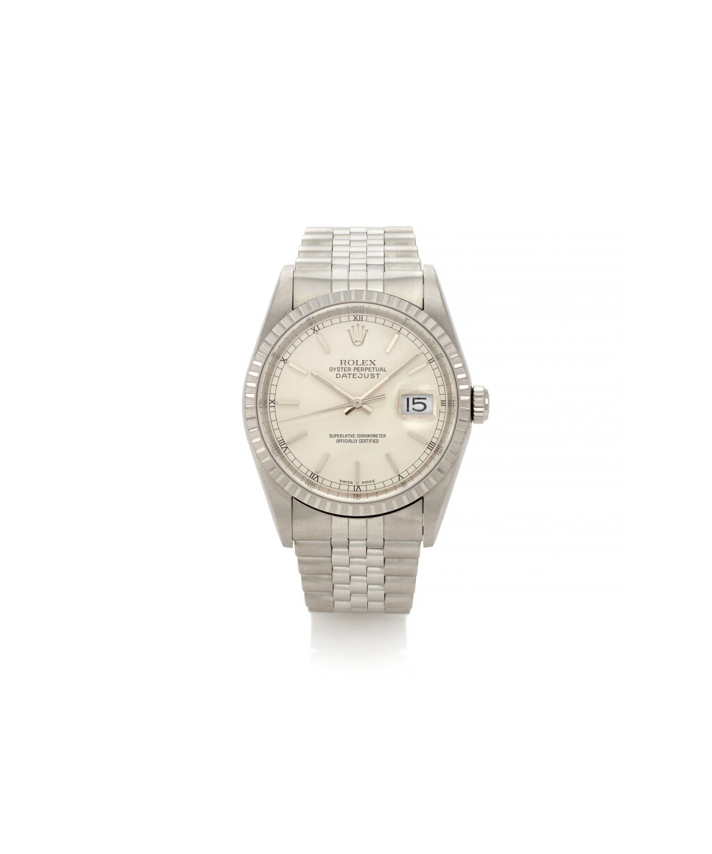 View full screen - View 1 of Lot 159. OYSTER PERPETUAL DATE STAINLESS STEEL WRISTWATCH WITH DATE AND BRACELET (OROLOGIO DA POLSO IN ACCIAIO CON DATA E BRACCIALE) | ROLEX, OYSTER PERPETUAL.