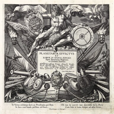 View full screen - View 1 of Lot 65. JAN SADELER I | THE SEVEN PLANETS (PLANETARUM EFFECTUS ET EORUM IN SIGNIS ZODIACI) (HOLLSTEIN 517-524).