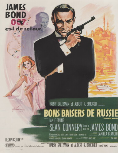 View full screen - View 1 of Lot 59. From Russia with Love/ Bons Baisers de Russie (1963), French poster.