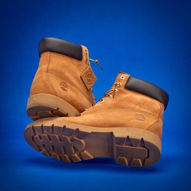 View full screen - View 1 of Lot 50. Stephen Curry 2025-2026 Tunnel Worn Timberland 6 Inch Boot .