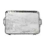 American Silver Japanesque Two-Handled Tray, Gorham Mfg. Co., Providence, RI, 1881
