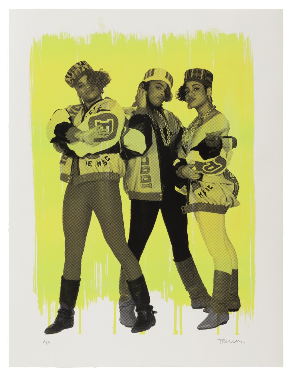 Voir en plein écran - Voir 1 du lot 38. JANETTE BECKMAN | SALT-N-PEPA. YELLOW VARIATION. SILKSCREEN. ARTIST'S PROOF. 2017.