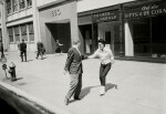 'From the Bus NYC' (Woman and Man on the Sidewalk)