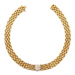 'Maillon Panthère' Gold and Diamond Necklace, Mounted by Cartier | 'Maillon Panthère' K金 配 鑽石項鏈, 卡地亞鑲嵌