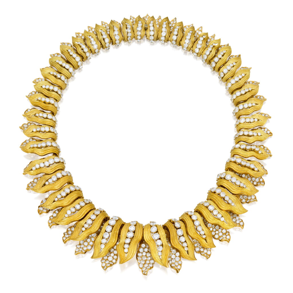 View full screen - View 1 of Lot 414. GOLD AND DIAMOND NECKLACE, BULGARI | 黃金鑲鑽石項鏈,寶格麗.
