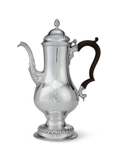 View full screen - View 1 of Lot 404. An American Silver Coffee Pot, John David, Philadelphia, circa 1770.