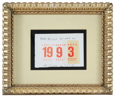 View full screen - View 1 of Lot 59. ALIGHIERO BOETTI | CALENDARIO.