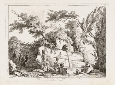 View full screen - View 1 of Lot 25. Différentes vues dessinées d'après nature d'après Robert & Fragonard. Basan, 1771. 6 eaux-fortes.