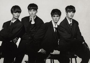 View full screen - View 1 of Lot 106. PETER LINDBERGH | 'ULLI STEINMEIER, LYNNE KOESTER, CINDY CRAWFORD AND LINDA EVANGELISTA', PIN UP STUDIOS, PARIS, 1989.