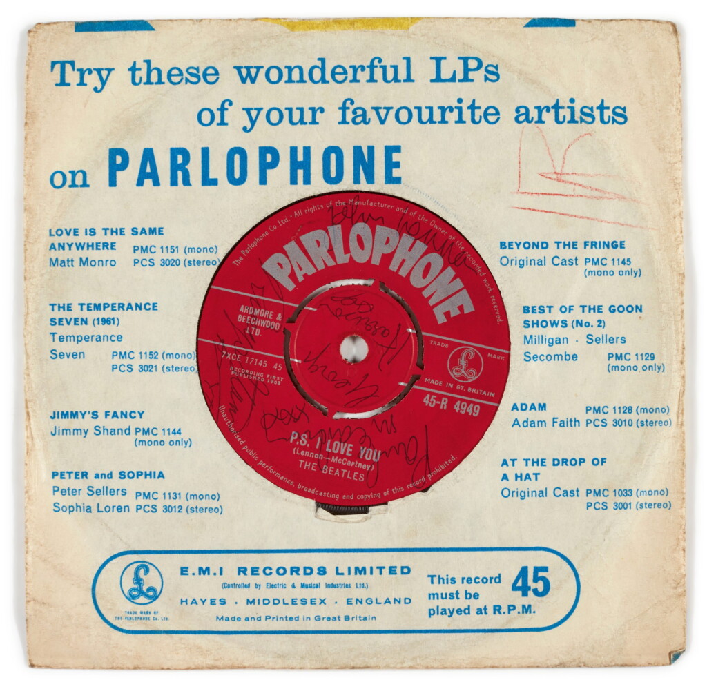 全螢幕檢視 - 查看8THE BEATLES | Love Me Do, 1962, first pressing, signed by all four Beatles的1
