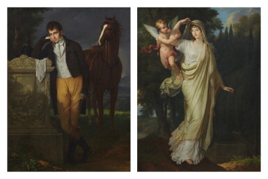 View full screen - View 1 of Lot 125. FRANÇOIS-XAVIER FABRE | PORTRAIT OF MARQUIS LUIGI GRIMALDI DELLA PIETRA; PORTRAIT OF MARQUISE FANNY GRIMALDI.