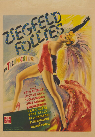 View full screen - View 1 of Lot 130. ZIEGFELD FOLLIES (1945) POSTER, BELGIAN.