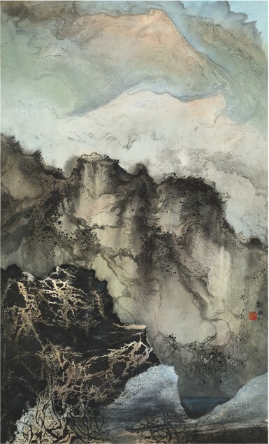 View full screen - View 1 of Lot 735. LIU KUO-SUNG 劉國松 | ONE ATOP THE OTHER 連障起.