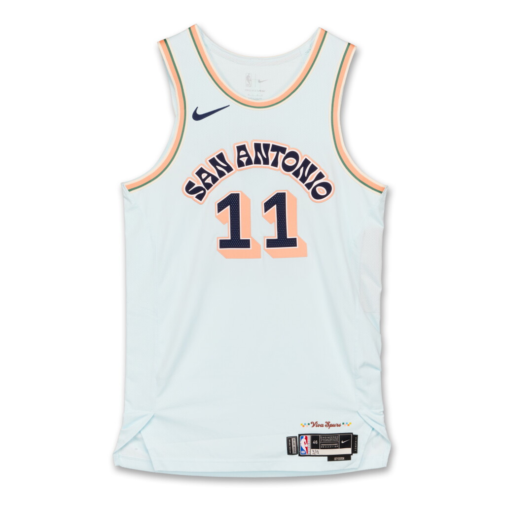 View full screen - View 1 of Lot 182. Jordan McLaughlin San Antonio Spurs 2024-2025 Game Issued City Edition Jersey .