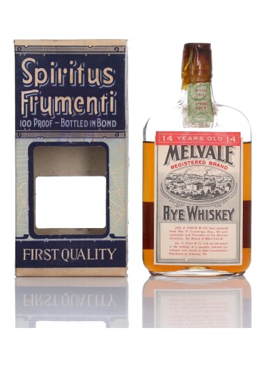 View full screen - View 1 of Lot 228. Melvale Rye 14 Year Old 100 Proof 1917 (1 Pint).
