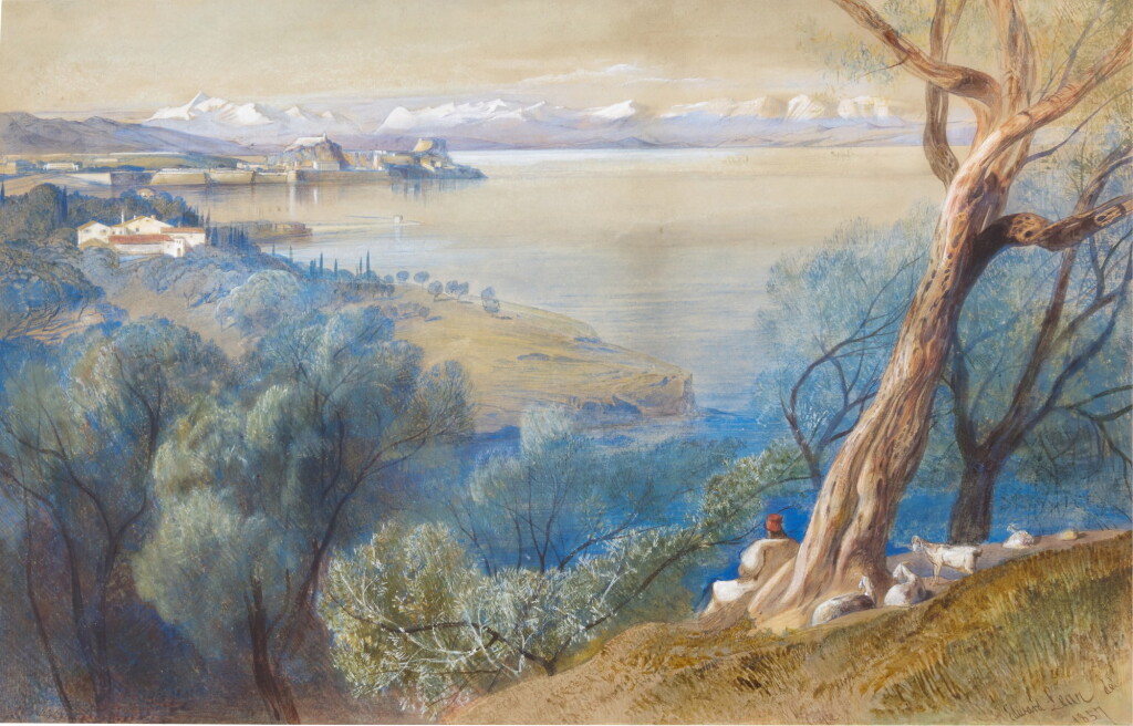 View full screen - View 1 of Lot 63. Distant view of the Citadel from the village of Ascension, Corfu.