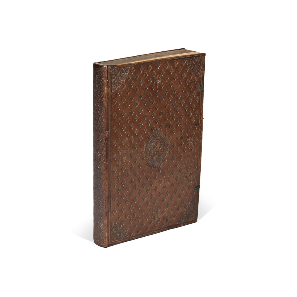 View full screen - View 1 of Lot 1220. Thucydides, L'Histoire de la guerre, Paris, 1559, Parisian limp brown morocco richly tooled in silver for Henri III.